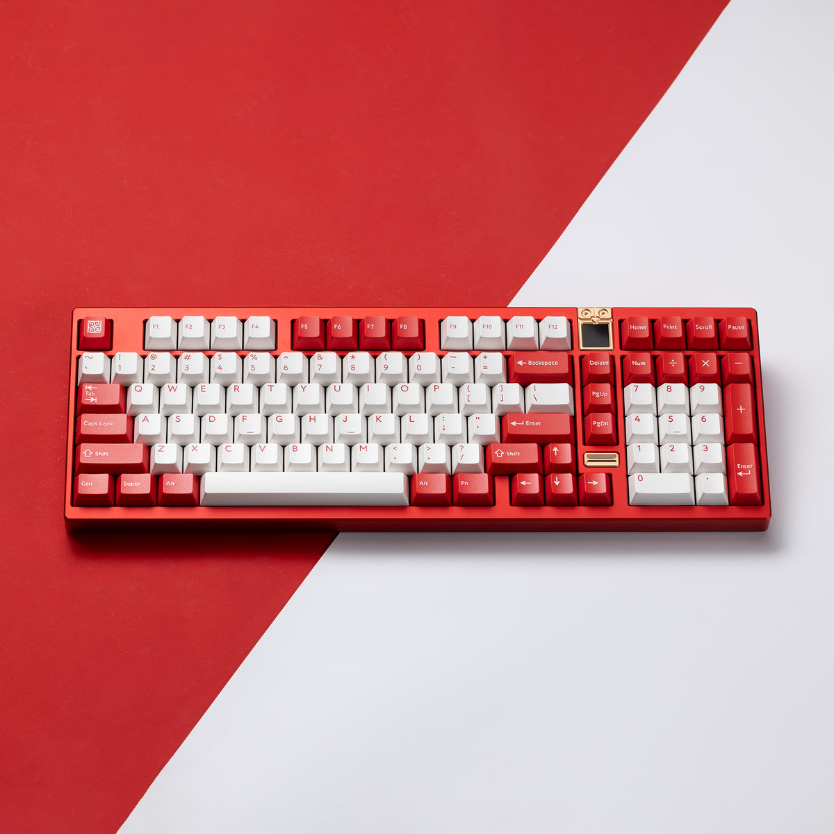 Athena 1800 Anodized red with PBTfans Target